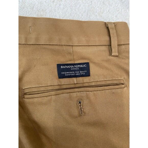 Banana Republic Rapid Movement Chino Slim Pants Brown Men's Size 31 x 30 - Picture 3 of 9